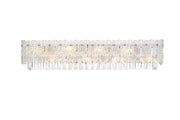 Emilia 34.5" 8-Light Bath Vanity Light in Chrome And Clear