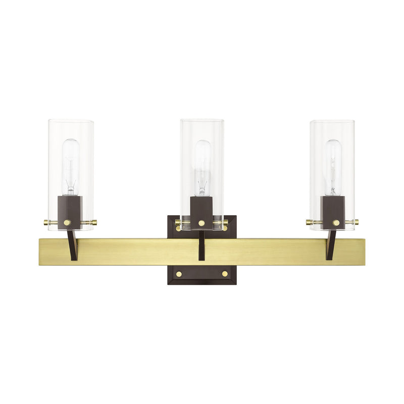 Beckett 3-Light Bath Vanity Light in Satin Brass & Bronze