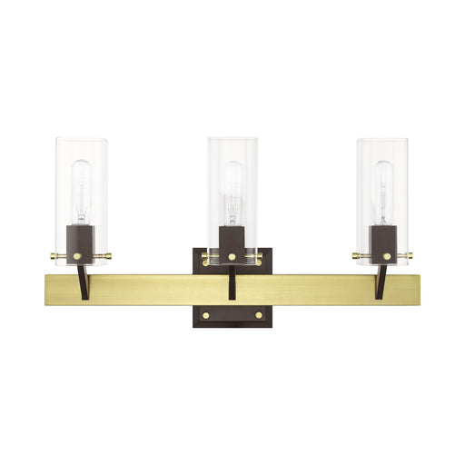 Beckett 3-Light Bath Vanity Light in Satin Brass & Bronze