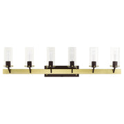 Beckett 6-Light Extra Large Bath Vanity Light in Satin Brass & Bronze
