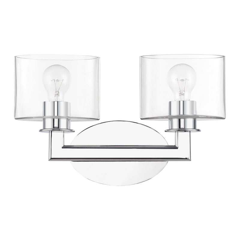 Bernardino 2-Light Bath Vanity Light in Polished Chrome