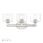 Bernardino 3-Light Bath Vanity Light in Brushed Nickel