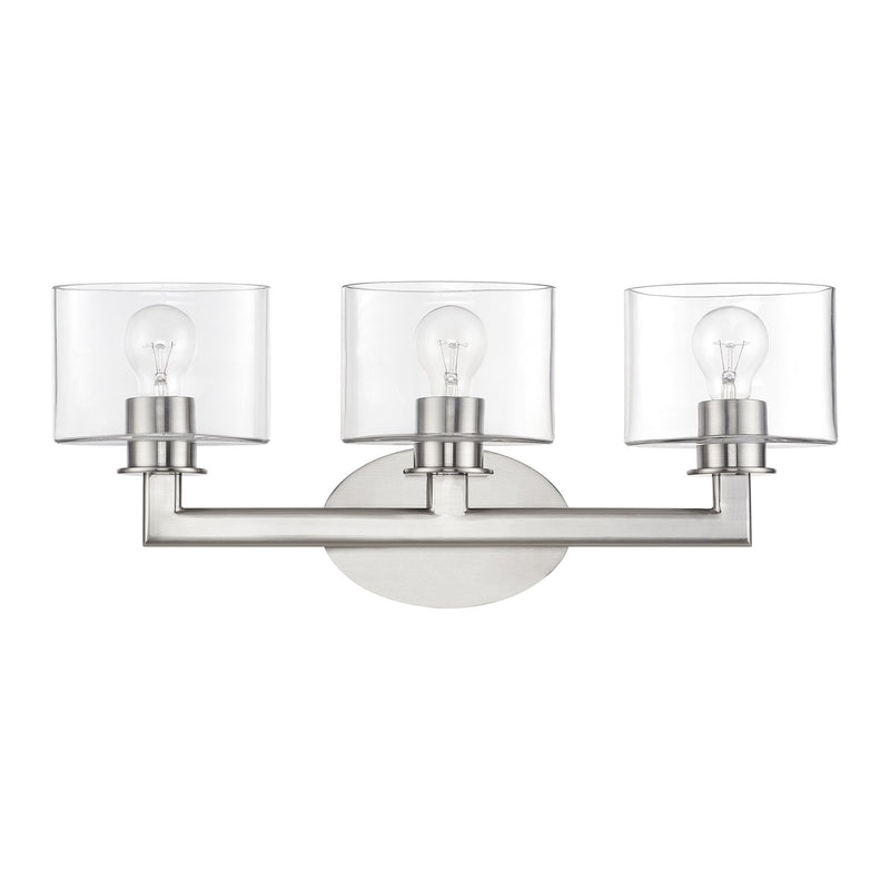 Bernardino 3-Light Bath Vanity Light in Brushed Nickel