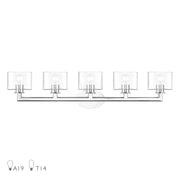 Bernardino 5-Light Extra Large Bath Vanity Light in Polished Chrome