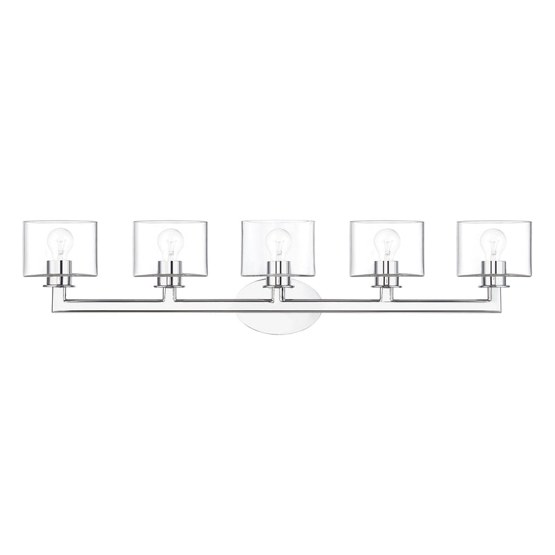 Bernardino 5-Light Extra Large Bath Vanity Light in Polished Chrome