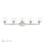 Bernardino 5-Light Extra Large Bath Vanity Light in Brushed Nickel