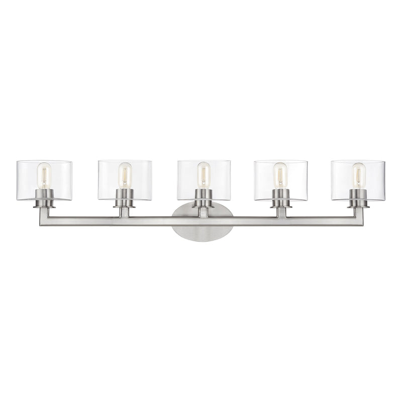 Bernardino 5-Light Extra Large Bath Vanity Light in Brushed Nickel