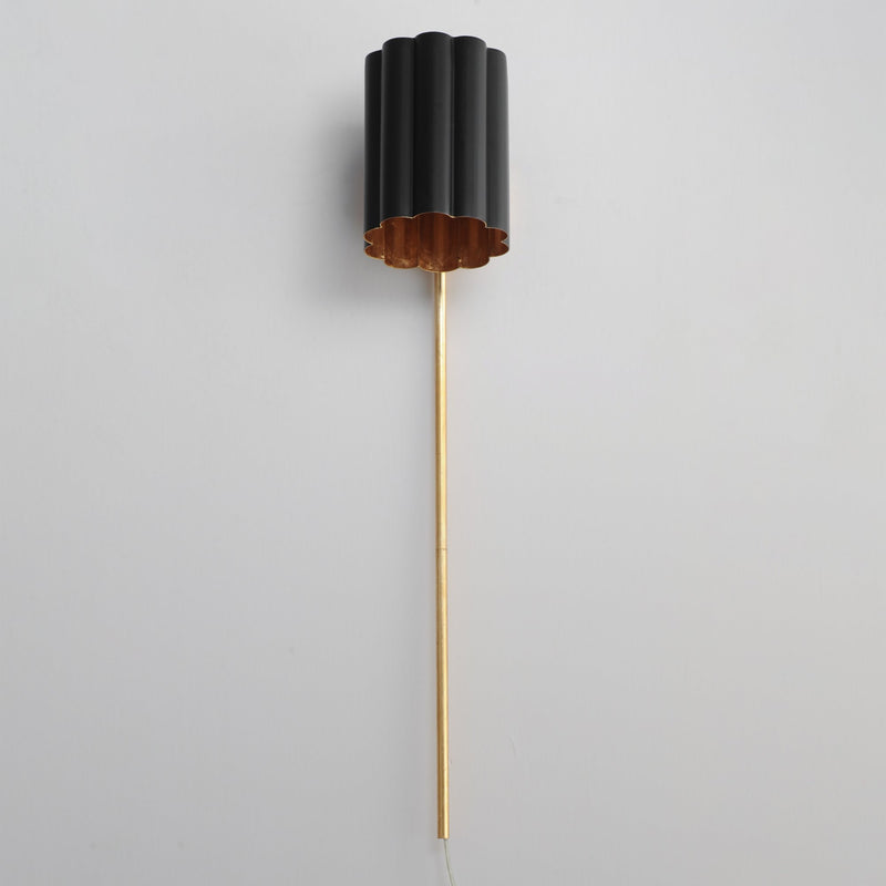 Primrose Tall Wall Sconce in Gold Leaf