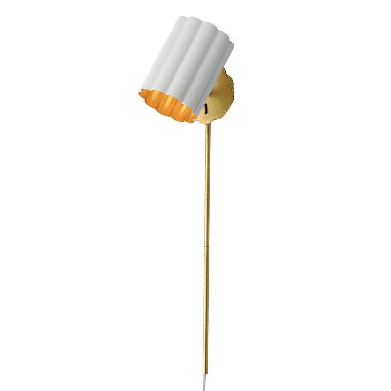 Primrose Tall Wall Sconce in Gold Leaf