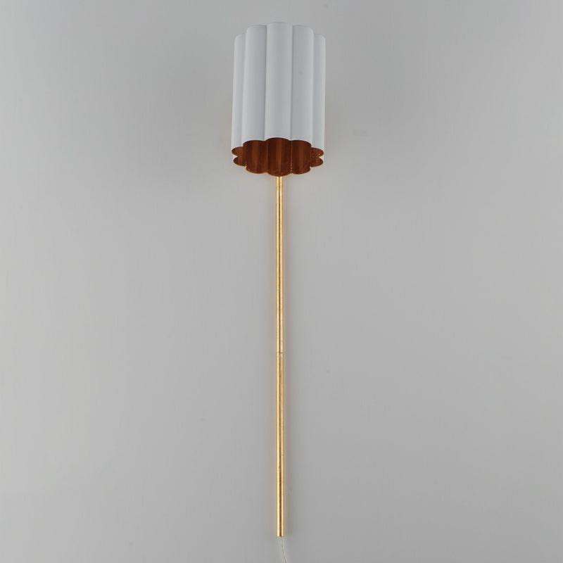 Primrose Tall Wall Sconce in Gold Leaf
