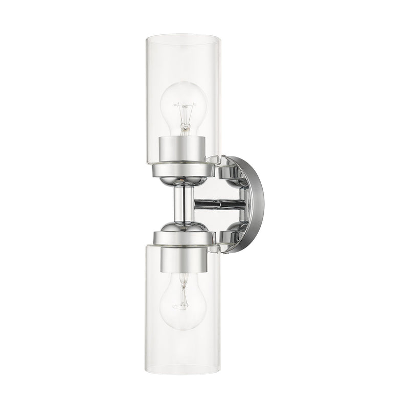 Whittier 2-Light Bath Vanity Light in Polished Chrome