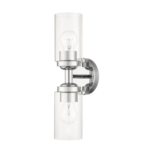 Whittier 2-Light Bath Vanity Light in Polished Chrome