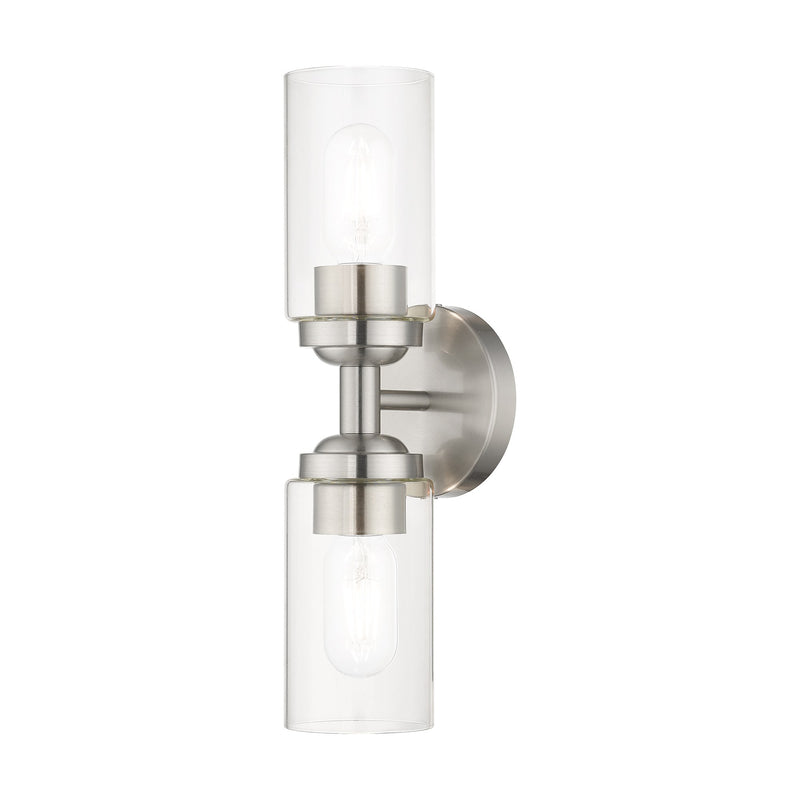 Whittier 2-Light Bath Vanity Light in Brushed Nickel