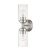 Whittier 2-Light Bath Vanity Light in Brushed Nickel
