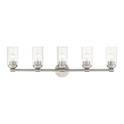 Whittier 5-Light Large Bath Vanity Light in Brushed Nickel