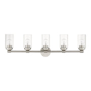 Whittier 5-Light Large Bath Vanity Light in Brushed Nickel