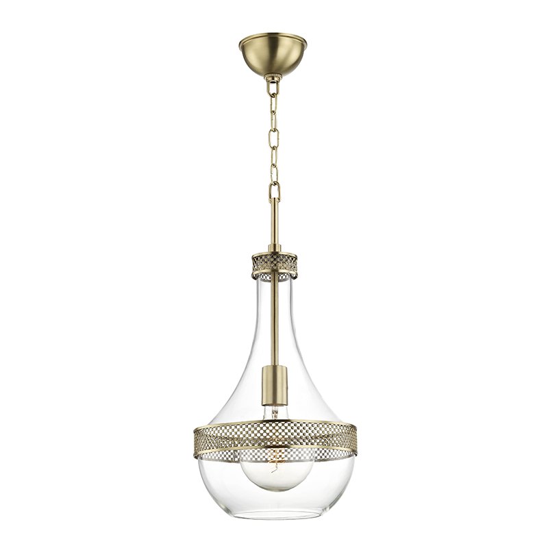 Hagen Small Pendant in Aged Brass