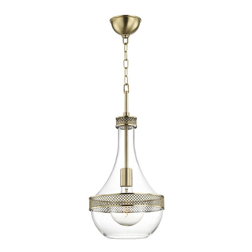 Hagen Small Pendant in Aged Brass