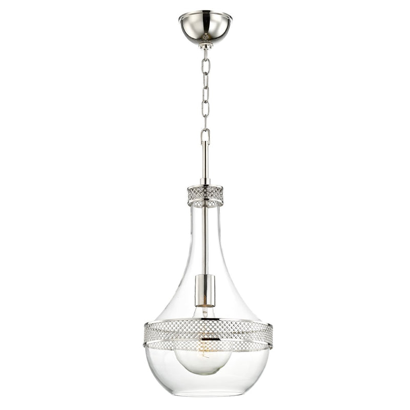 Hagen Small Pendant in Polished Nickel