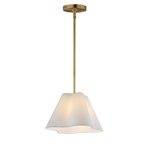 Saxon 14" Pendant in Natural Aged Brass