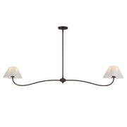 Saxon 2 Light Linear Chandelier in Oil Rubbed Bronze