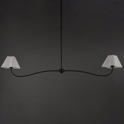 Saxon 2 Light Linear Chandelier in Oil Rubbed Bronze