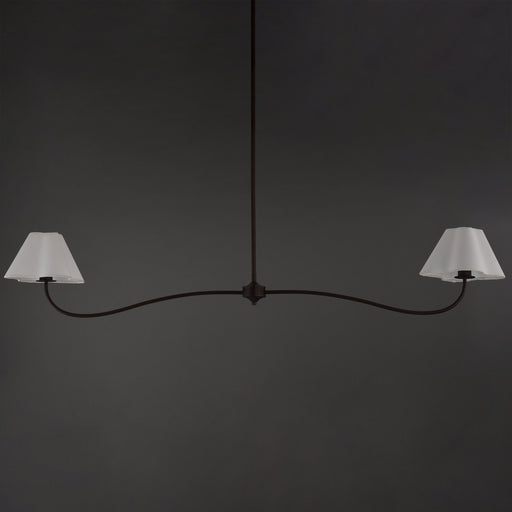 Saxon 2 Light Linear Chandelier in Oil Rubbed Bronze