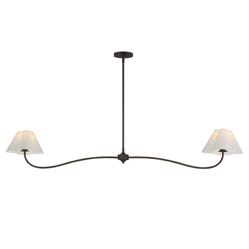 Saxon 2 Light Linear Chandelier in Oil Rubbed Bronze