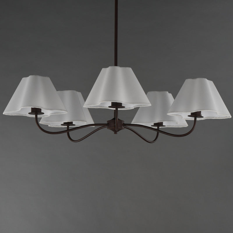 Saxon 5 Light Chandelier in Oil Rubbed Bronze