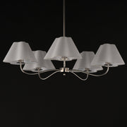 Saxon 5 Light Chandelier in Polished Nickel