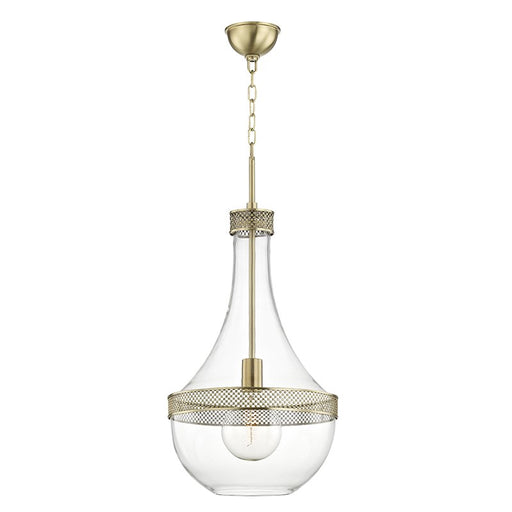 Hagen Medium Pendant in Aged Brass