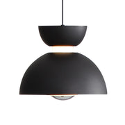 Vintra Chrome Shade Mini Pendant in Sand Black