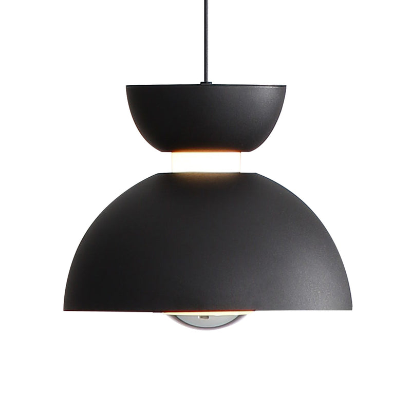 Vintra Chrome Shade Mini Pendant in Sand Black