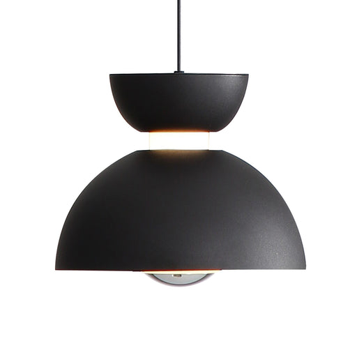 Vintra Chrome Shade Mini Pendant in Sand Black