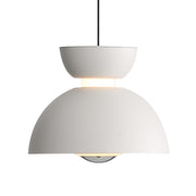 Vintra Chrome Shade Mini Pendant in Sand White