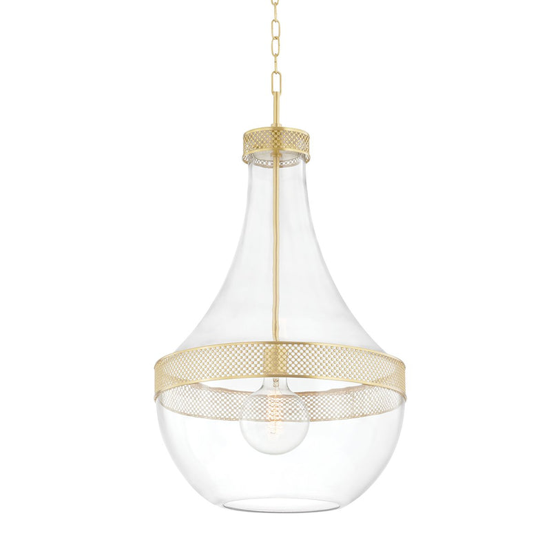 Hagen Large Pendant in Aged Brass