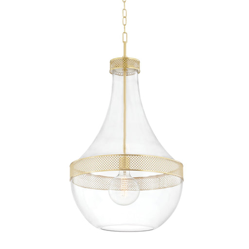 Hagen Large Pendant in Aged Brass
