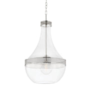 Hagen Large Pendant in Polished Nickel