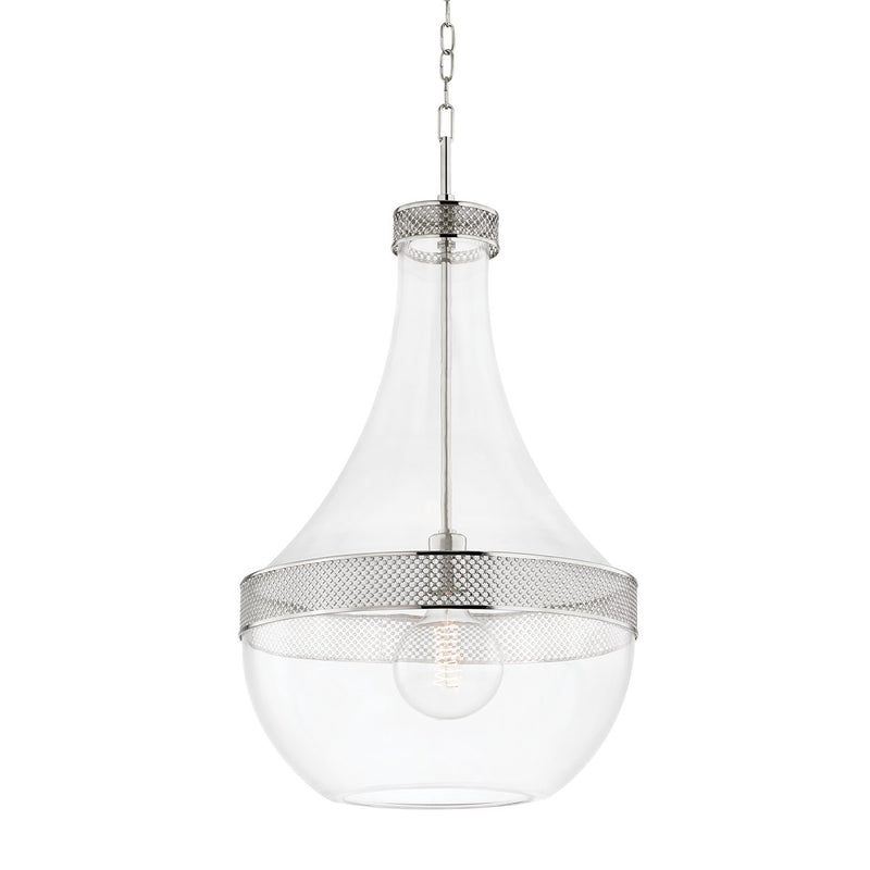 Hagen Large Pendant in Polished Nickel