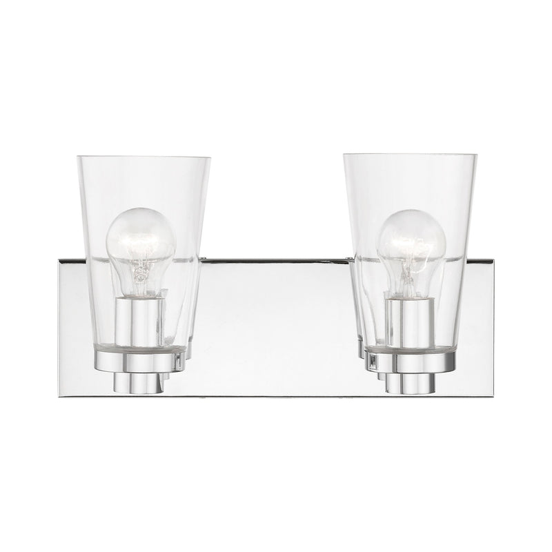 Cityview 2-Light Bath Vanity Light in Polished Chrome