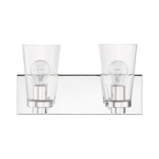 Cityview 2-Light Bath Vanity Light in Polished Chrome