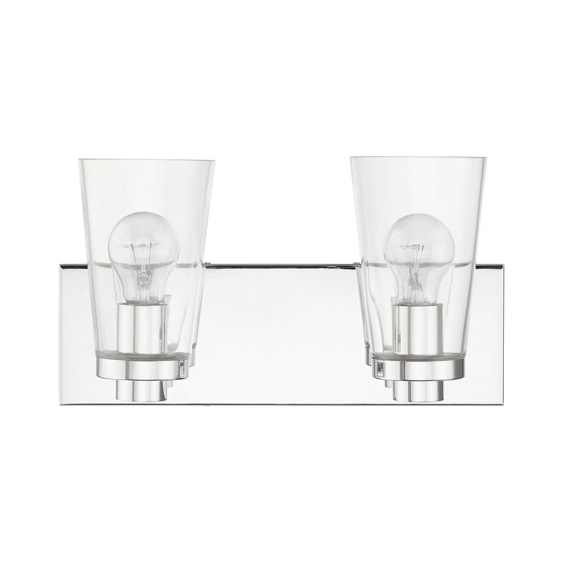 Cityview 2-Light Bath Vanity Light in Polished Chrome