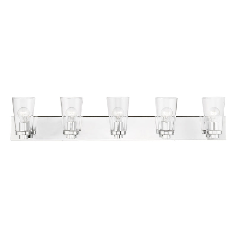 Cityview 5-Light Extra Large Bath Vanity Light in Polished Chrome