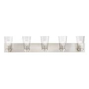 Cityview 5-Light Extra Large Bath Vanity Light in Brushed Nickel