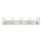 Cityview 5-Light Extra Large Bath Vanity Light in Brushed Nickel