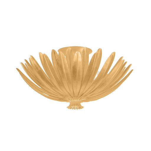 Whitfield 3-Light Semi-Flush Mount in Vintage Gold Leaf