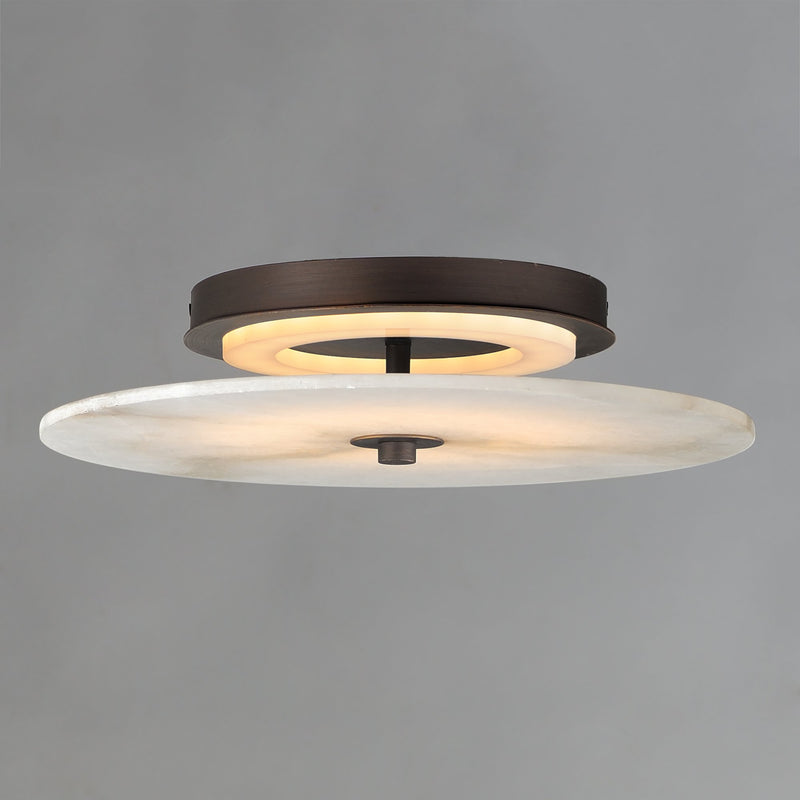 Quarry 15" LED Flush Mount in Dark Bronze
