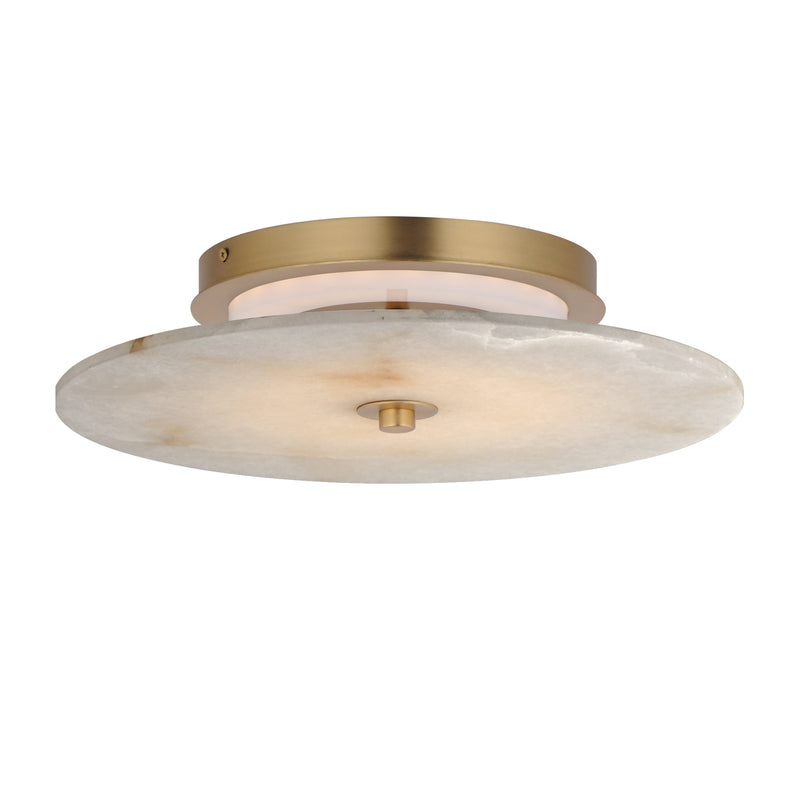 Quarry 15" LED Flush Mount in Natural Aged Brass