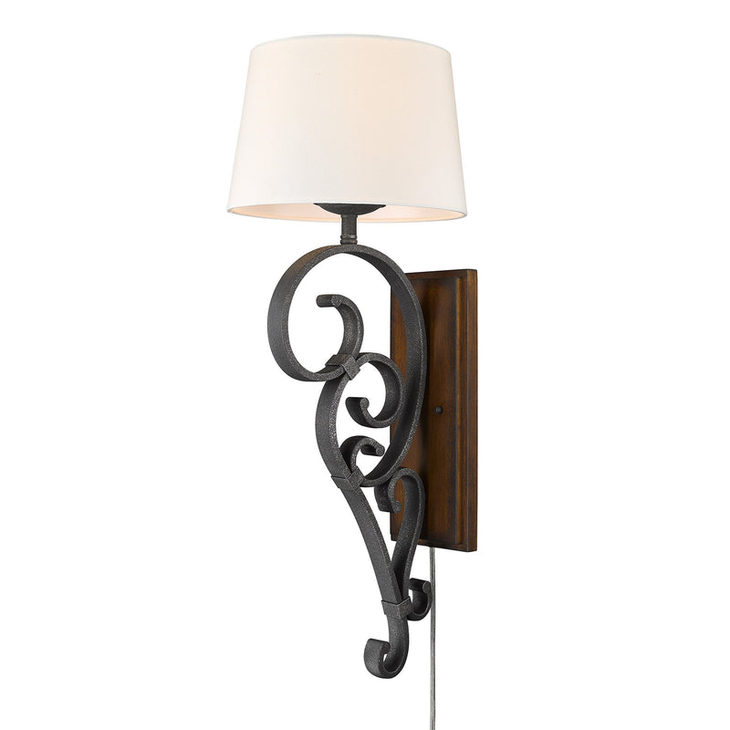 Madera Wall Sconce in Black Iron