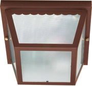 Carport 2-Light Outdoor Flush Mount in Old Bronze
